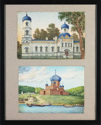 Расцветаев Борис Андреевич. Лот из двух работ, оформленных в раму: